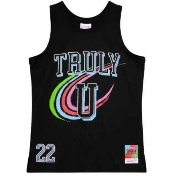 MITCHELL & NESS x TRULY | Men’s Black Basketball Jersey Women’s Size Medium - Picture 1 of 15